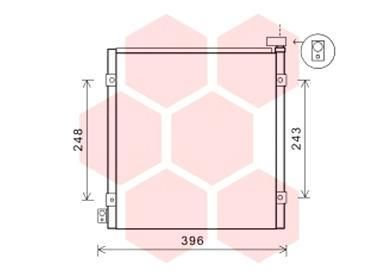 VAN WEZEL Конденсатор, кондиционер 25005249